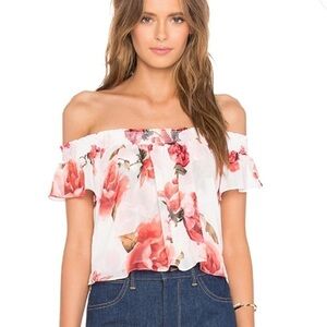 SHOW Me Your Mumu Floral Off The Shoulder Top Floral Crop Sexy